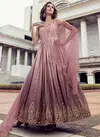 Pink To Dusty Colour Flory Vol 25 Party Wear Wholesale Anarkali Gown Catalog 4803