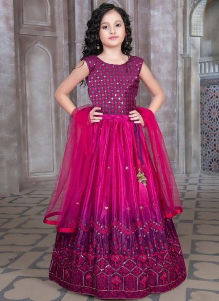 Pink To Purple Colour Alka Vol 35 Wedding Wear Wholesale Girls Wear Lehenga Choli Catalog 252