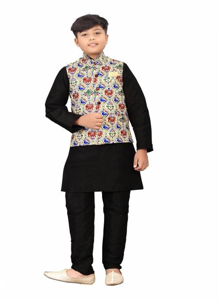 Pista And Black Colour Kids Koti 2 Festive Wear Wholesale Modi Jacket Kids Wear Catalog 101