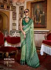 Pista And Green Colour Puja Patola By Kreshva Sigma Silk Saree Wholesalers In Delhi K-038