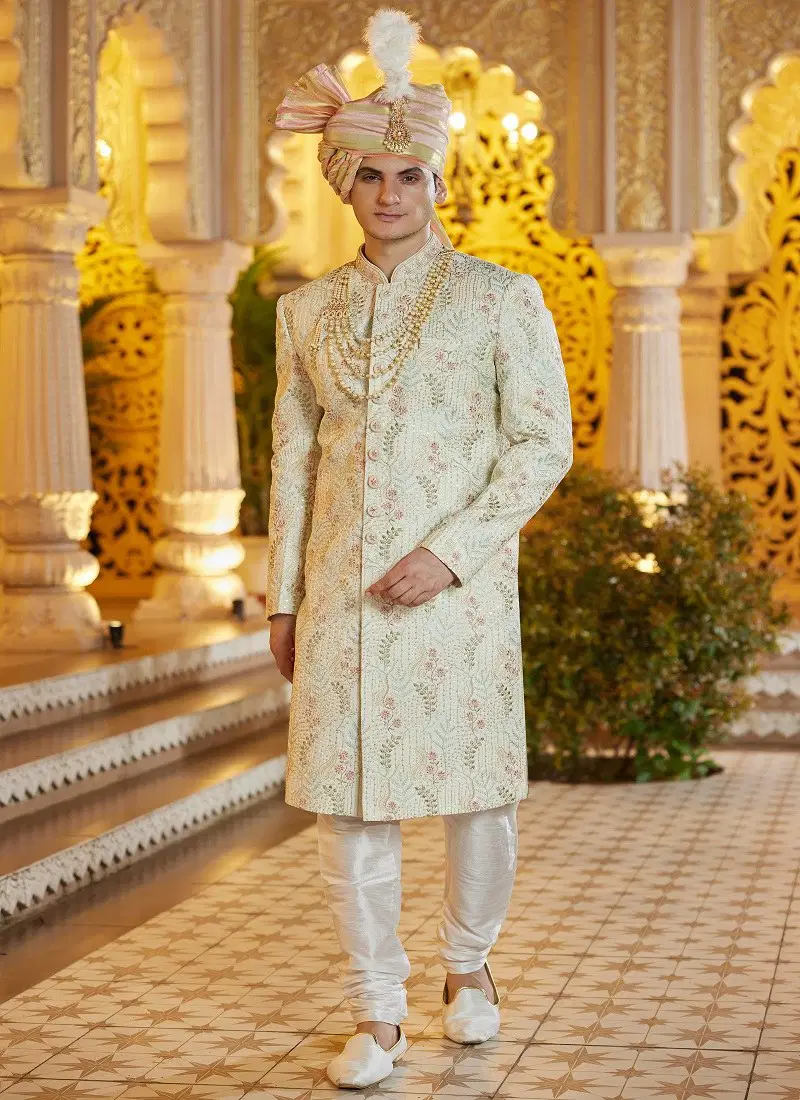 Pista Colour 1660 Function Wear Mens Sherwani Surat Orders In India 3311