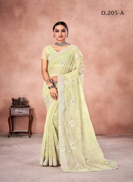 Pista Colour 205 A TO D By Suma Designer Simmer Occasion Wear Saree Surat Wholesale Market 205 A