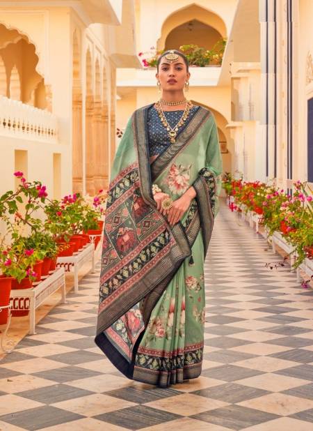 Pista Colour Aagaman By Rewaa 655 To 663 Printed Saree Catalog 661