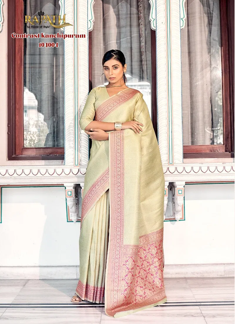 Pista Colour Aaidehi Silk By Rajpath Kanjivaram Saree Wholesale Clothing Distributors In India 104004