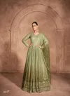 Pista Colour Aditi By Sayuri Georgette Wedding wear Gown With Dupatta Exporters In India 5687