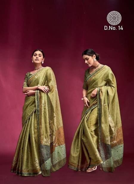 Pista Colour Dazzling By Kala Jamun Pure Tusser Wedding Wear Saree Wholesale In India 14