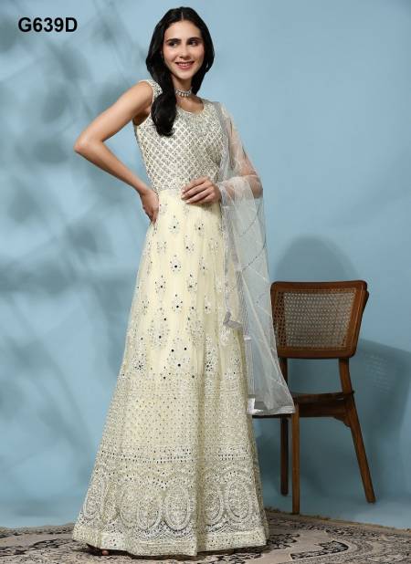 Pista Colour G639 A To D By Amoha Net Gown Wholesale Clothing Distributors In India G639 D