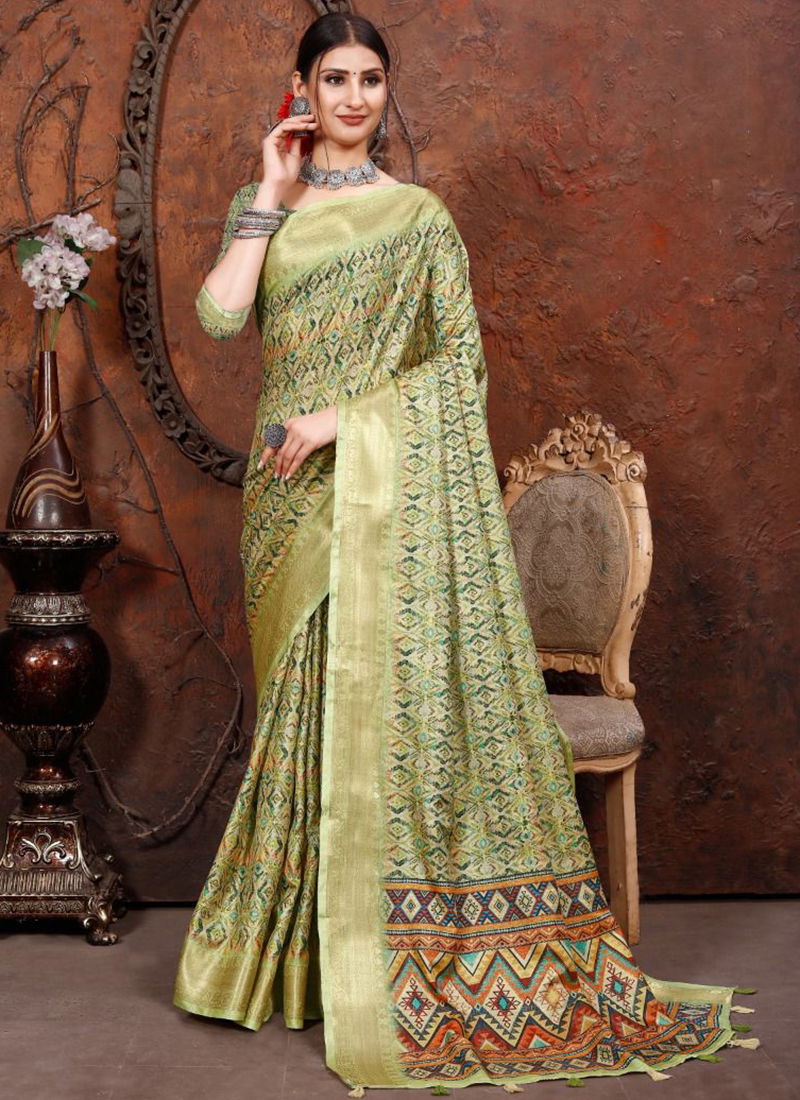 Pista Colour Heritage Digital Vol 2 Mintorsi Ethnic Wear Wholesale Silk Sarees Catalog 2007