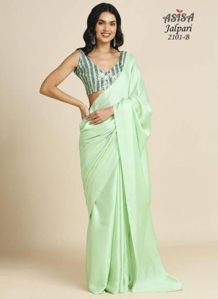 Pista Colour Jalpari By Asisa Soft Silk Party Wear Wholesale Sarees Suppliers In Mumbai 2101-B