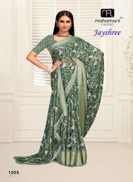 Jayshree 1001 To 1006 By Mahamani Creation Printed Saree Wholesale Market In Surat Catalog