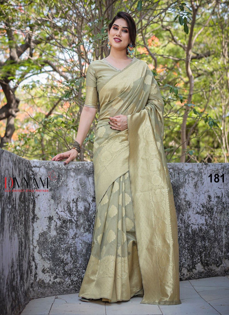 Pista Colour Kirti By Divyam Chanderi Silk Wedding Saree Wholesale Shop In Surat 181