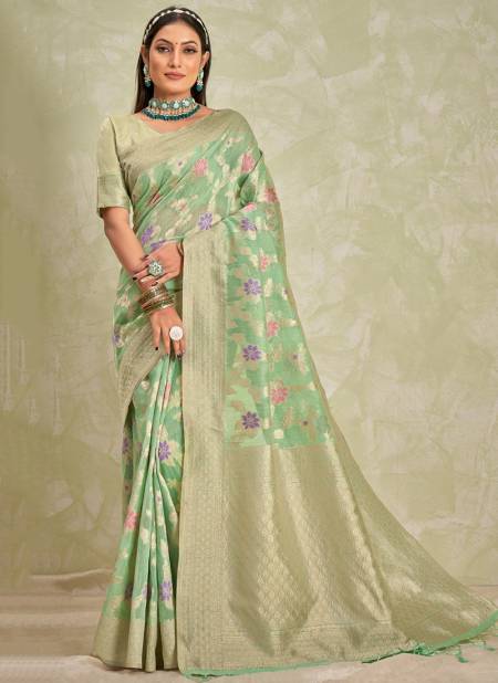Pista Colour Madhulika Sangam Colours Wholesale Wedding Wear Sarees Catalog 1006