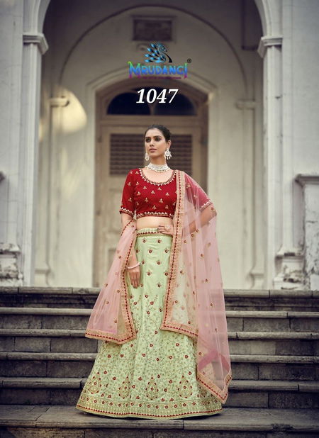 Pista Colour Mayuri By Mrudangi Designer Lehenga Choli Catalog 1047 Catalog