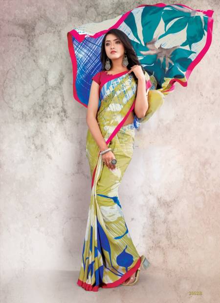 Pista Colour Modern Insight By Sushma Daily Wear Sarees Catalog 2002 B