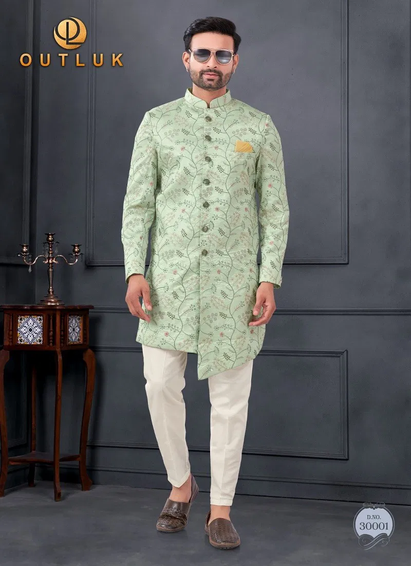 Pista Colour Outluk Wedding Collection Vol 30 Silk Mens Wholesale Indo Western Manufacturers 30001