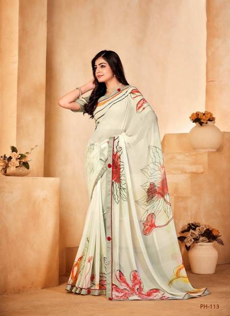 Pista Colour Panchi 2 By Shashvat Digital Printed Designer Bamber Silk Saree Manufacturers PH-113