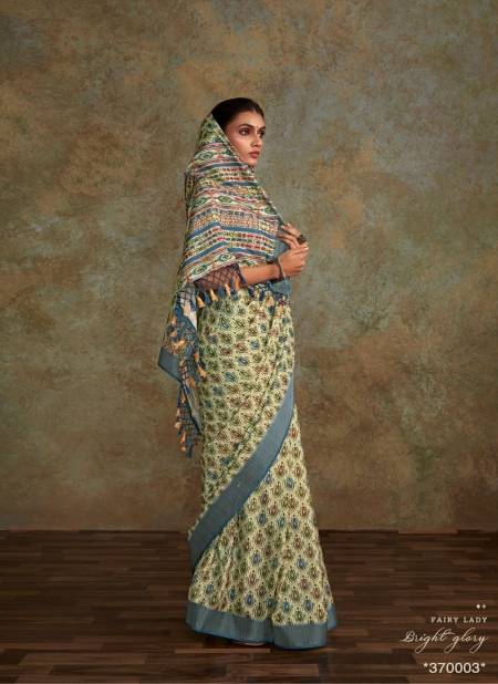 Pista Colour Ritika Silk By Rajpath Handloom Pure Cotton Saree Surat Wholesale Market 370003