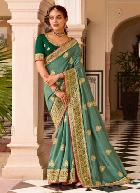 Pista Colour Samantha Wholesale Ethnic Wear Designer Saree Catalog 6404