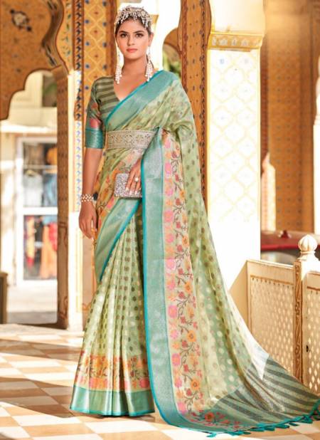 Pista Colour Sanskriti The Fabrica Wedding Wear Wholesale Printed Sarees Catalog 12001