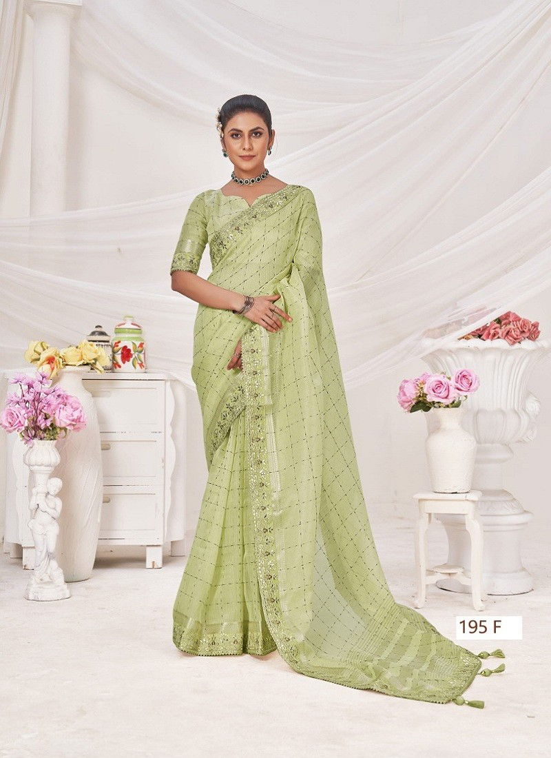 Pista Colour Sumitra 195 A To H Banarasi Jari Silk Designer Bulk Saree Orders In India 195 F