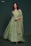 Pista Colour Summer Collection 5 By Arya Designer Georgette Gown With Dupatta Suppliers In India TF-280