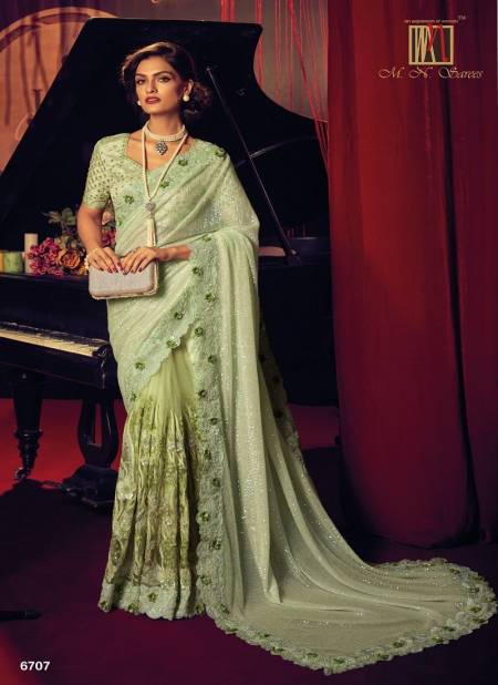 Pista Colour Swarovski Vol 6 By Mn Digital Net Designer Party Wear Saree Suppliers In India 6707