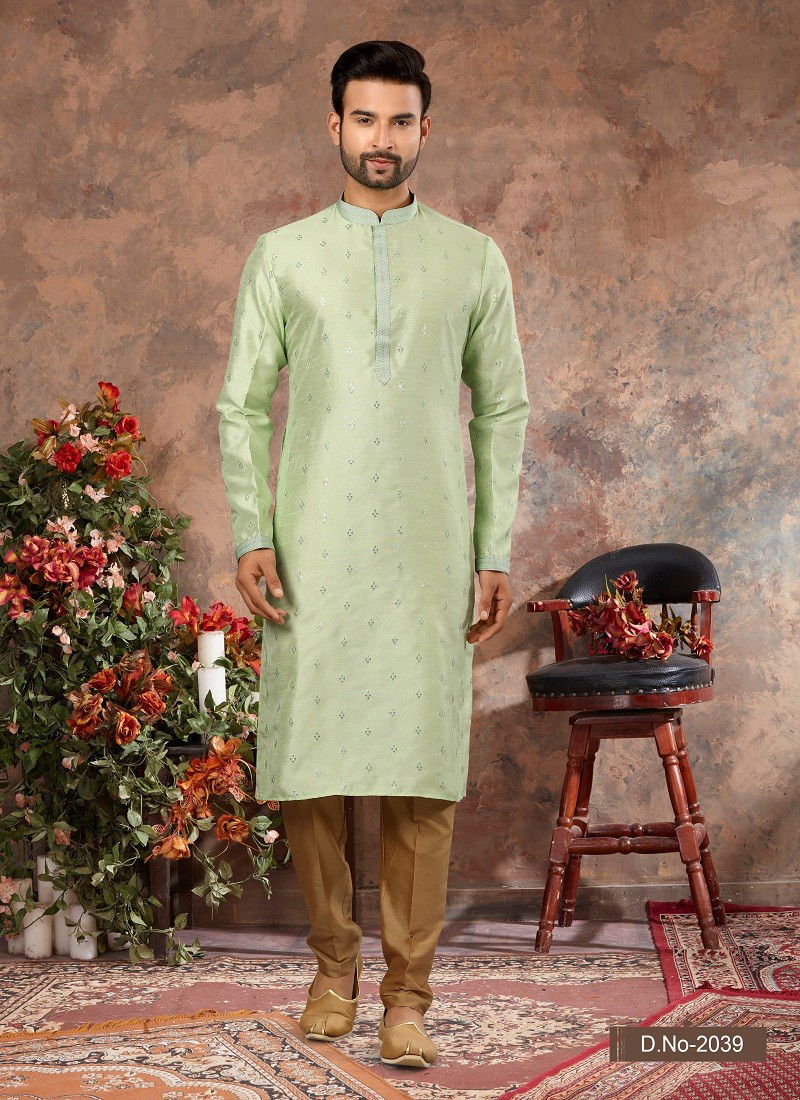 Pista Colour Vol 10 Function Wear Mens Kurta Pajama Exporters In India 2039