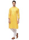 Pride N Dot Kurta Latest Casual Wear Silk Kurta Collection ND24009Yellow