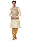 Pride ND Designer Festive And Function Wear Stylish Silk Kurta And Jeckets Set Collection NDSETS1802