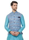 Pride ND Latest Printed Designer Festive And Function Wear Stylish Silk Nehru Jeckets Collection ND24041