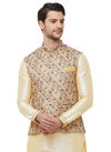 Pride ND Latest Printed Designer Festive And Function Wear Stylish Silk Nehru Jeckets Collection ND24042