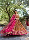 Priyamani By Aawiya Kalamkari Printed Tussar Silk Lehenga Choli Wholesale Online
