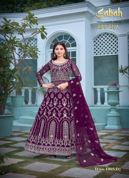 Purple Afsana By Sabah Gown Catalog 1005 D