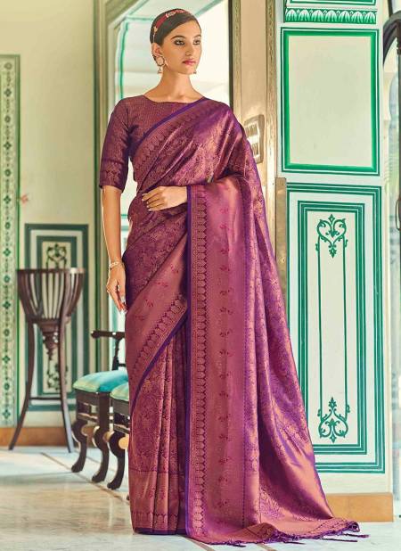 Purple Aleah Pattu Exclusive Wear Wholesale Silk Sarees Catalog 32004