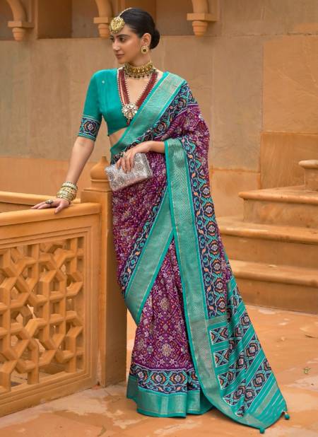 Purple And Green Colour Maharani Vol 2 Designer Wholesale Printed Sarees 626