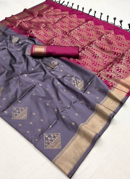 Purple And Pink Colour Kraft Silk By Rajtex Soft Silk Designer Saree Catalog 347004