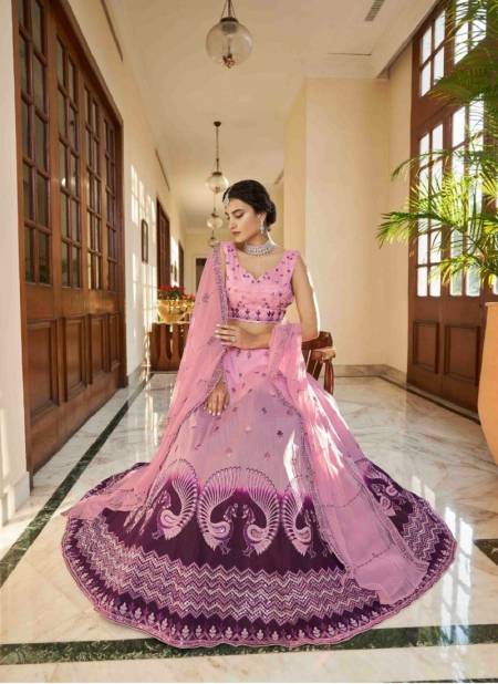 Purple And Wine Colour Bridesmaid Vol 27 By Khushboo Art Silk Designer Lehenga Choli Wholesale Online 2263