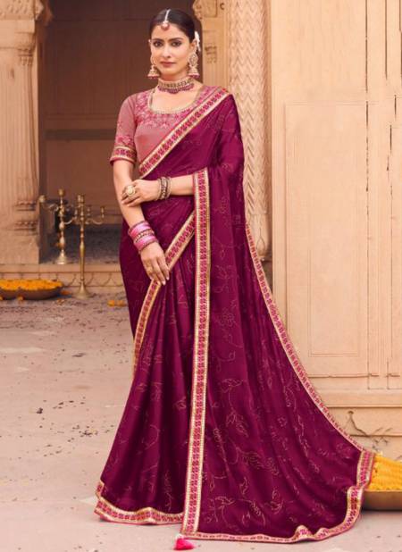 Purple Colour Aadhya Festive Wear Wholesale Silk Sarees Catalog 6305
