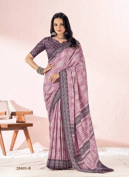 Purple Colour Aadhya Vol 1 By Ruchi Tussar Silk Designer Saree Catalog 28803 B