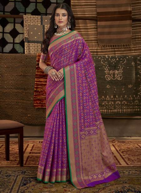 Purple Colour Aansh Silk Wholesale Ethnic Wear Silk Saree Catalog 68003