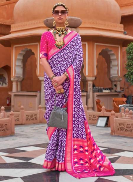 Purple Colour Aarambh By Rath 1106 To 1117 Silk Sarees Catalog 1108