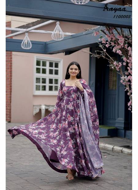 Purple Colour Aayaa Vol 11 By Aayaa Gown Catalog 1100003