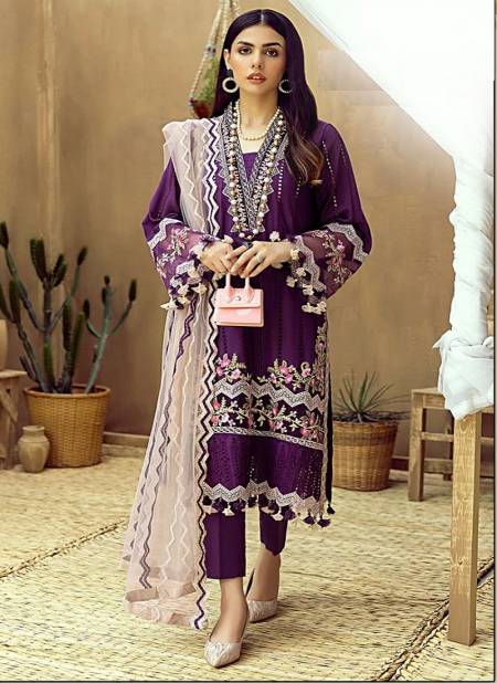 Purple Colour Adans Libas Vol 1 By Dinsaa Pakistani Suits Catalog 181