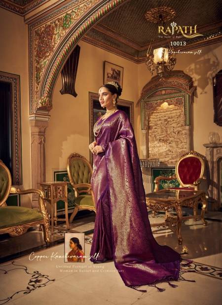 Purple Colour Ananta By Rajpath 10011 To 10016 Series Saree Wholesale Clothing Suppliers in India 10013