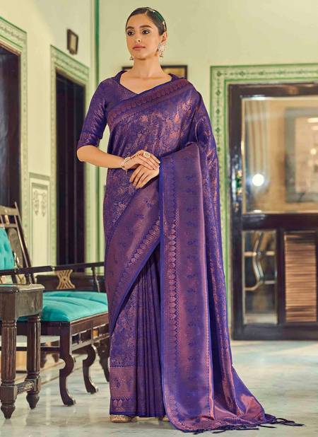 Purple Colour Aleah Pattu Exclusive Wear Wholesale Silk Sarees Catalog 32003