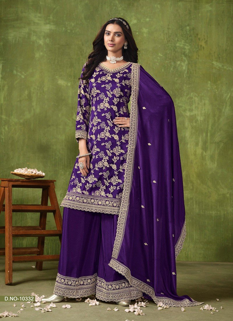 Purple Colour Anjubaa Vol 33 By Anjubaa Wedding Salwar Suits Wholesale Shop In Surat 10332