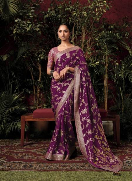 Purple Colour Anokhi By Kimora 268 To 276 Series Saree Wholesale Clothing Suppliers in India SA 271