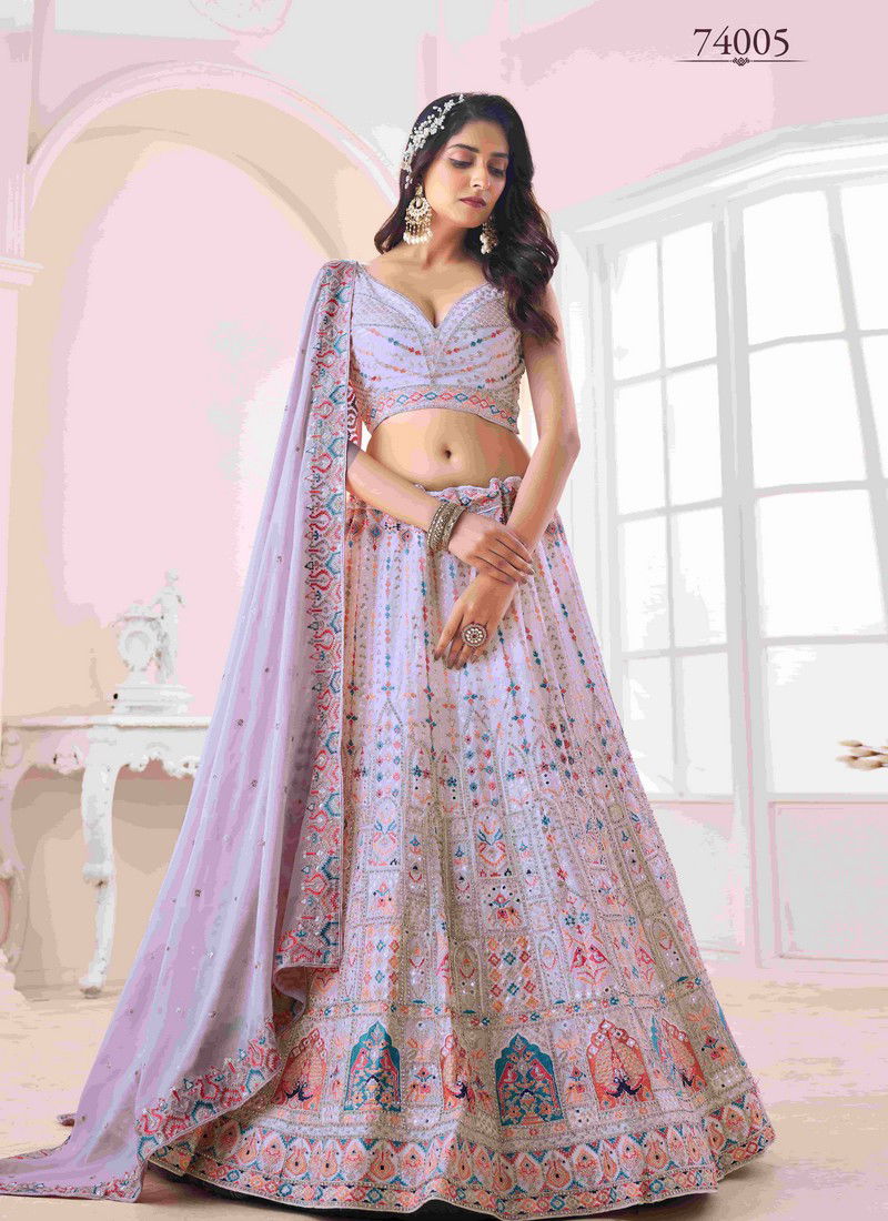 Purple Colour Arya Designs Vol 48 Designer Lehenga Choli Catalog 74005