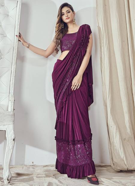 Purple Colour BK 8721 Designer Wholesale Party Wear Sarees 120001