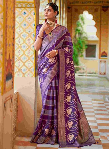 Purple Colour Banarasi Vol 2 Wholesale Designer Printed Saree Catalog R 473 B